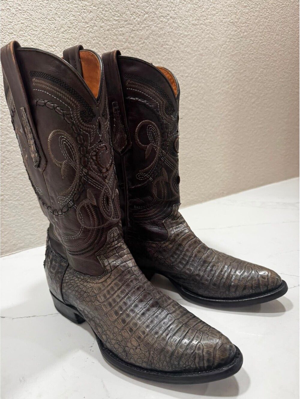 CUADRA Caiman Belly Boots Gray